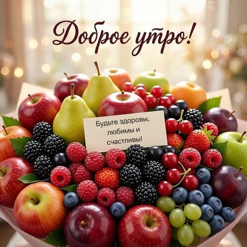Открытка Доброе утро! Будьте здоровы, любимы и счастливы!