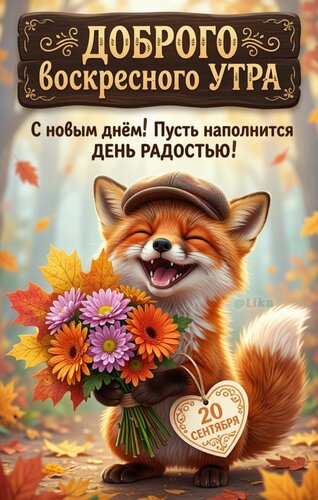 Открытка Доброго воскресного утра