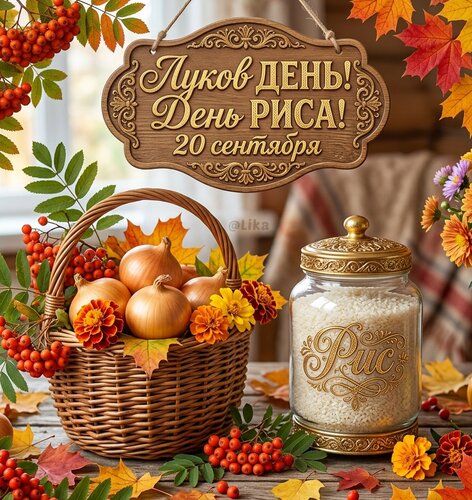 Открытка Луко день и Всемирный день риса