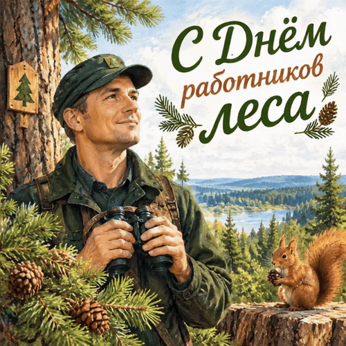 Анимированная открытка С Днём работников леса
