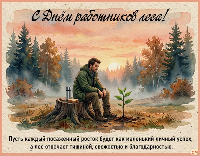 Открытка День работников леса 
