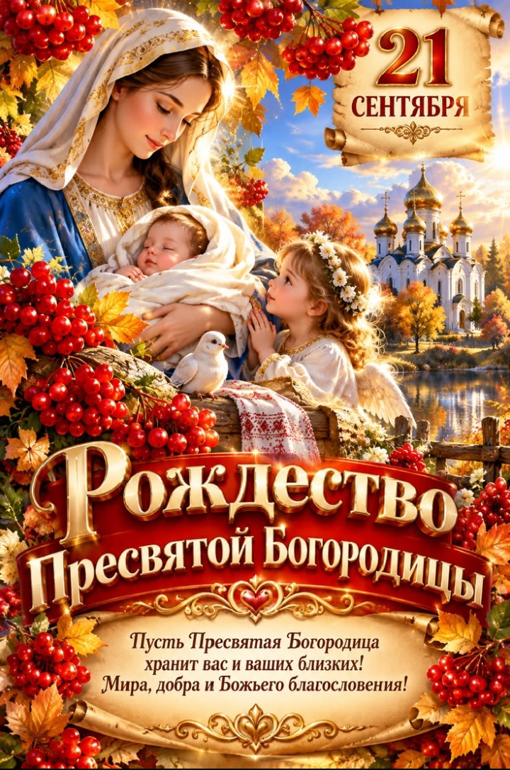 Открытка Рождество пресвятой Богородицы
