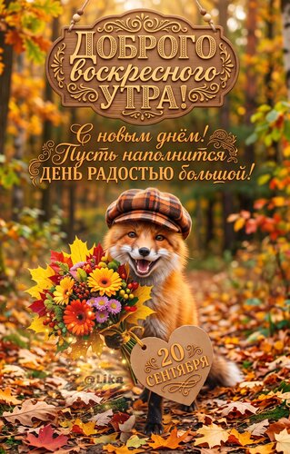 Открытка Утро воскресенья