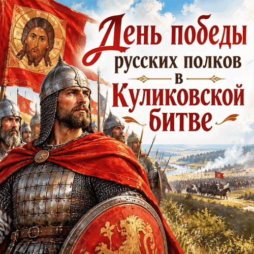 Анимированная открытка День победы русских полков в Куликовской битве