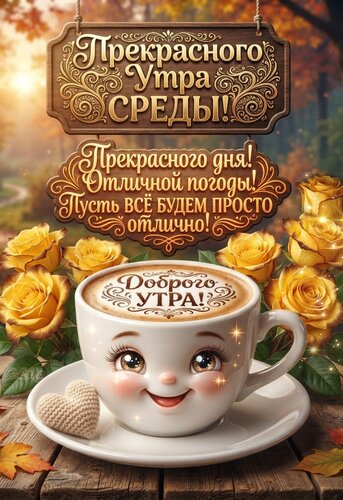Открытка Прекрасного утра среды
