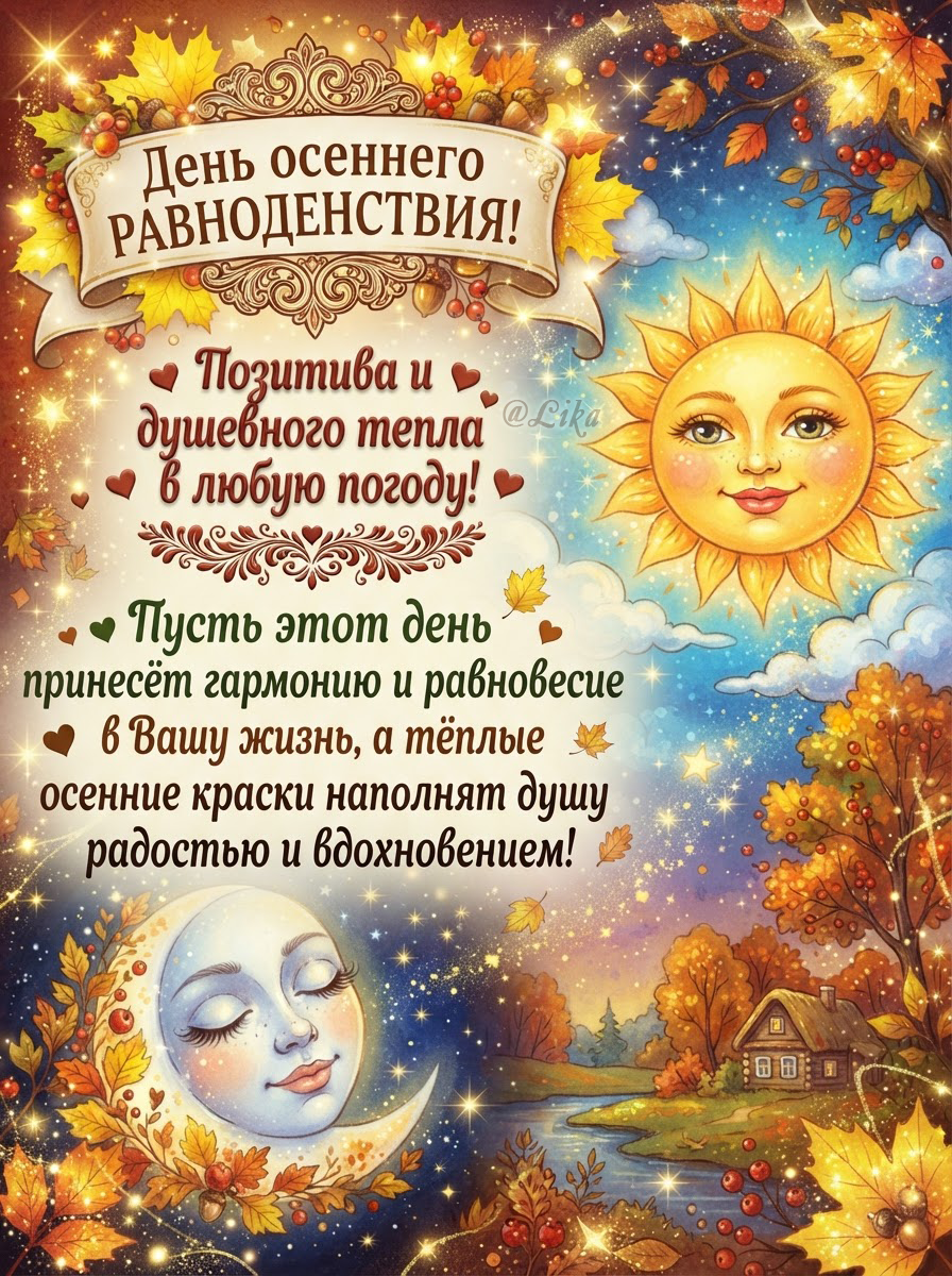 Открытка День осеннего равноденствия