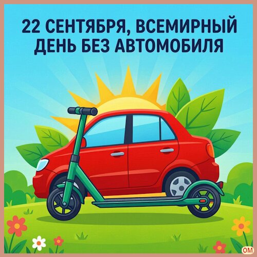 Открытка Всемирный день без автомобиля 2