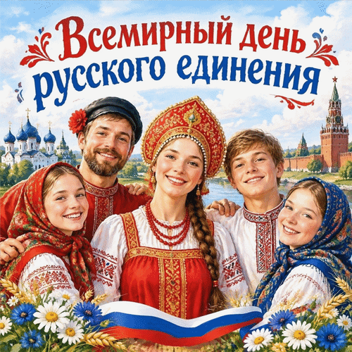 Анимированная открытка Всемирный день русского единения