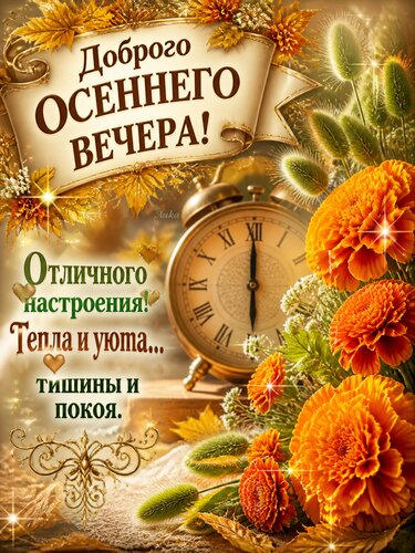 Открытка Доброго осеннего вечера