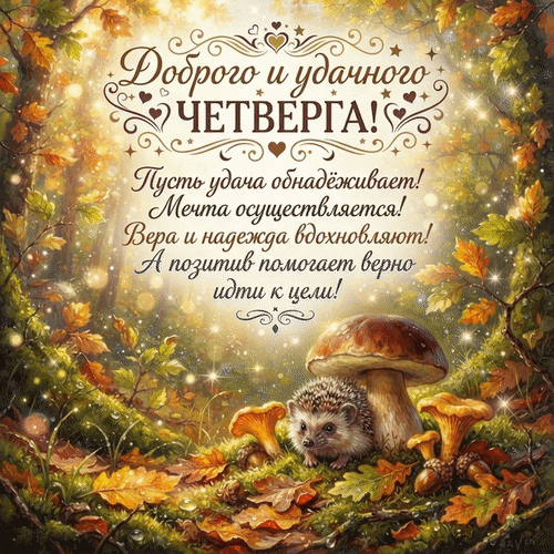 Анимированная открытка Доброго и удачного четверга
