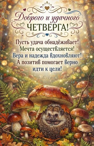 Открытка Доброго и удачного четверга