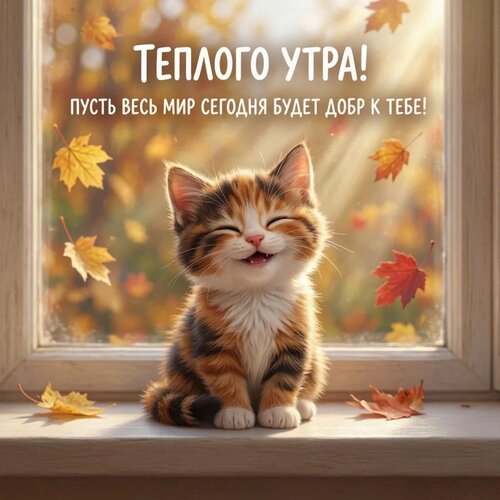 Открытка Теплого утра! Пусть весь мир сегодня будет добр к тебе!