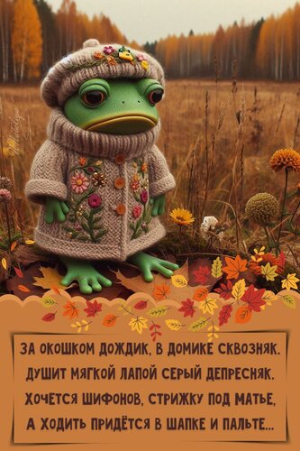 Открытка За окошком дождик