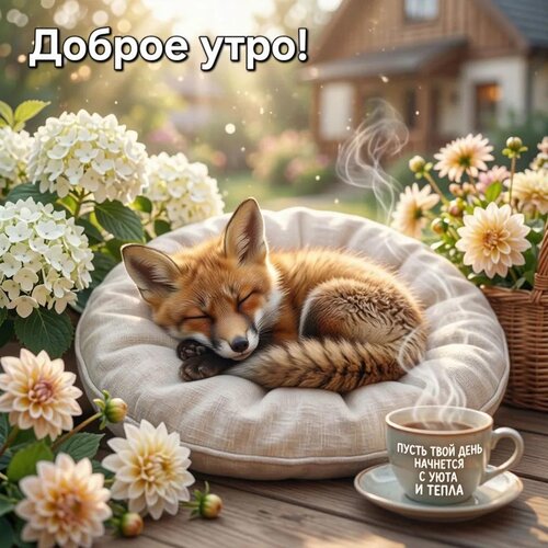 Открытка Доброе утро! Пусть твой день начнется с уюта и тепла