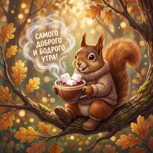 Открытка Самого доброго и бодрого утра!