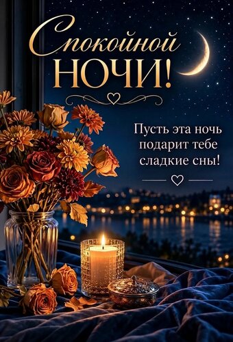 Открытка Пусть эта ночь подарит тебе сладкие сны!
