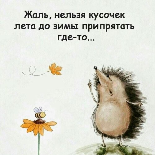 Открытка Жаль нельзя кусочек лета до зимы припрятать