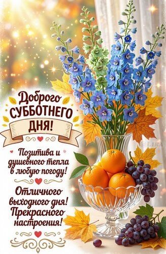 Открытка Доброго субботнего дня!