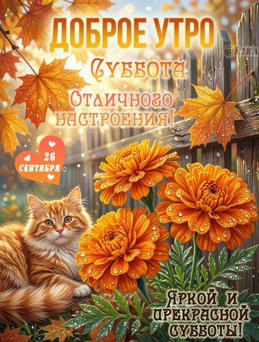 Открытка Доброго утра субботы