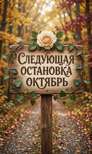 Открытка Следующая остановка октябрь