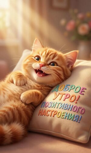 Открытка Доброе утро! Позитивного настроения!