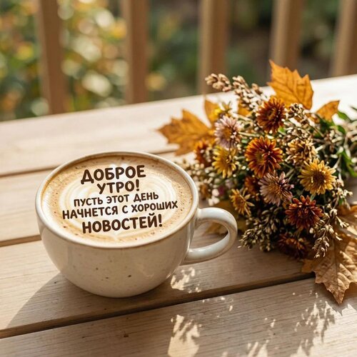 Открытка Доброе утро! Пусть этот день начнется с хороших новостей!