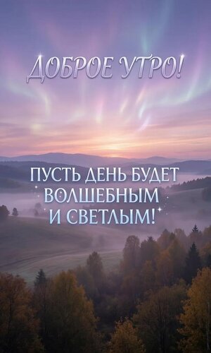 Открытка Доброе утро! Пусть день будет волшебным и светлым!