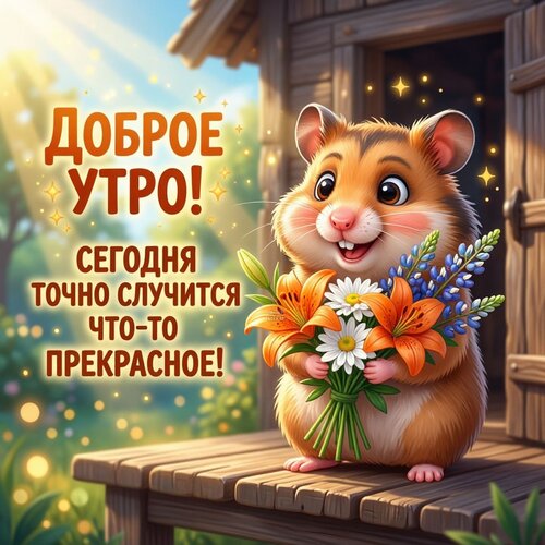 Открытка Доброе утро! Сегодня точно случится что-то прекрасное!