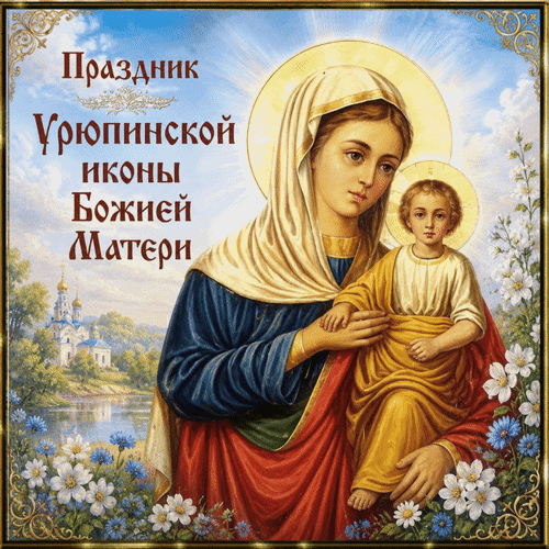 Анимированная открытка Праздник Урюпинской иконы Божией Матери