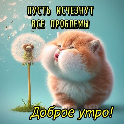 Открытка Пусть исчезнут все проблемы. Доброе утро