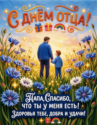 Анимированная открытка С днем отца