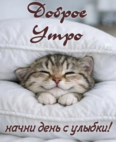 Открытка Доброе утро. Начни день с улыбки