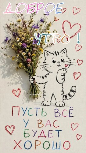 Открытка Доброе утро. Пусть всё у вас будет хорошо