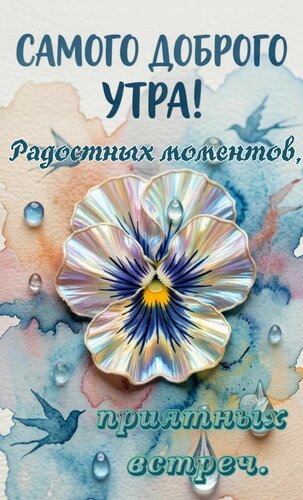 Открытка Самого доброго утра. Радостных моментов, приятных встреч