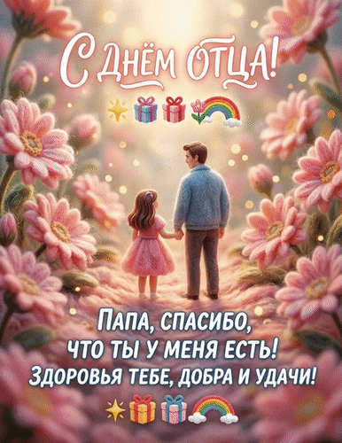 Анимированная открытка С днём отца
