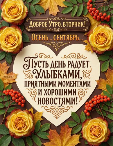 Открытка Доброе утро вторник