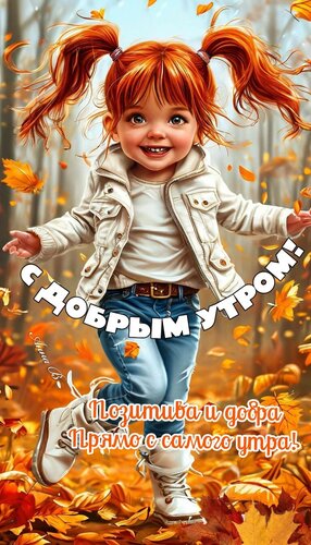 Открытка доброе осеннее утро