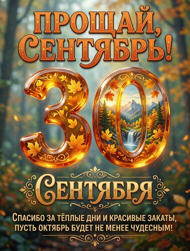 Открытка Прощай сентябрь