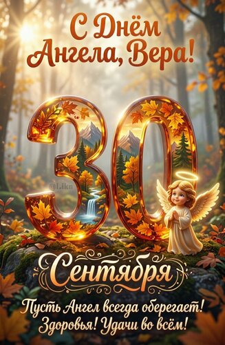 Открытка День ангела Вера 30 сентября