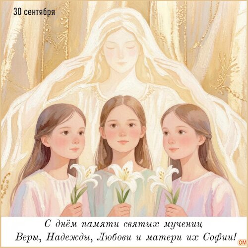 Открытка Вера, надежда, любовь
