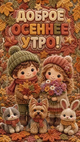 Открытка доброе осеннее утро
