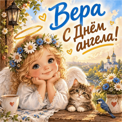 Анимированная открытка Вера с Днём ангела!