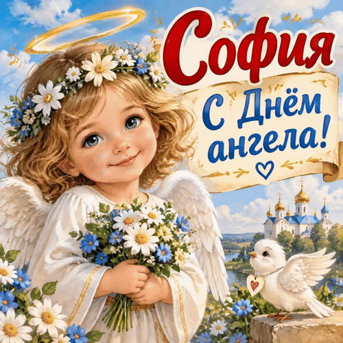 Анимированная открытка София С Днём ангела!