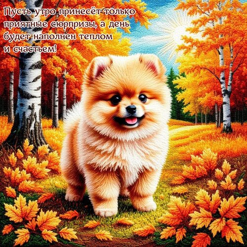 Открытка Пусть утро принесёт только приятные сюрпризы, а день будет наполнен теплом и счастьем!