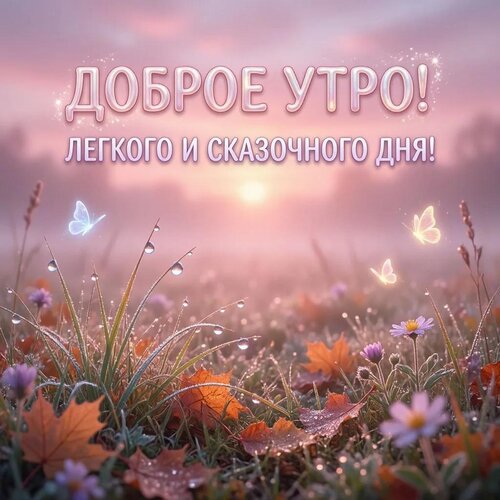 Открытка Доброе утро! Легкого и сказочного дня!