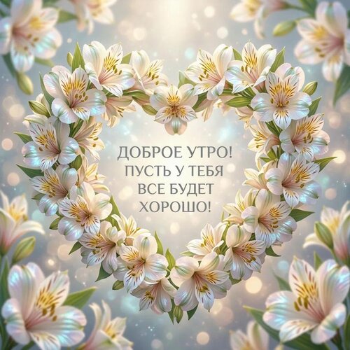 Открытка Доброе утро! Пусть у тебя все будет хорошо!