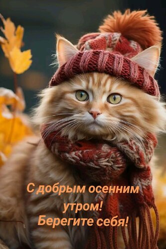 Открытка С добрым осенним утром