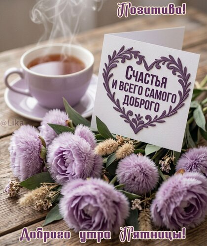 Открытка Доброго утра пятницы