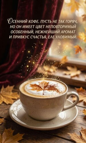 Открытка Осенний кофе