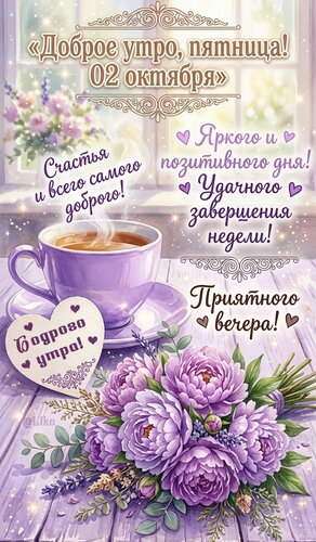 Открытка Доброе утро, пятница 02 октября